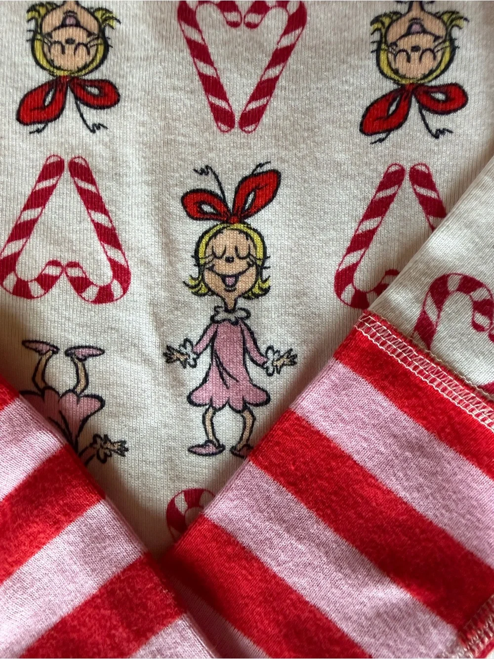 Hanna Andersson Pink and Red Cindy Lou Who Dr. Seuss Pajama Top
